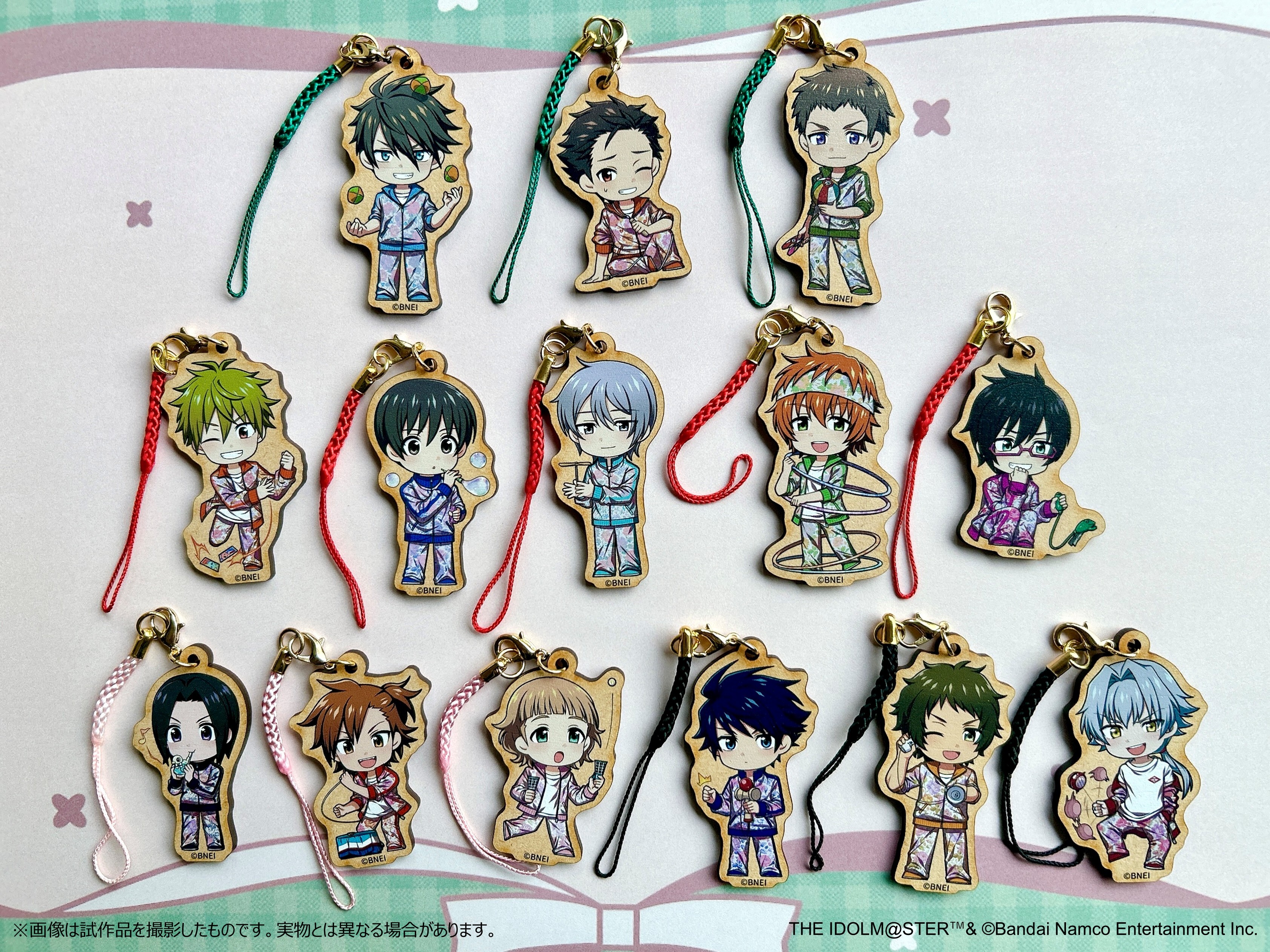 木製キーホルダー レトローズパーティver.