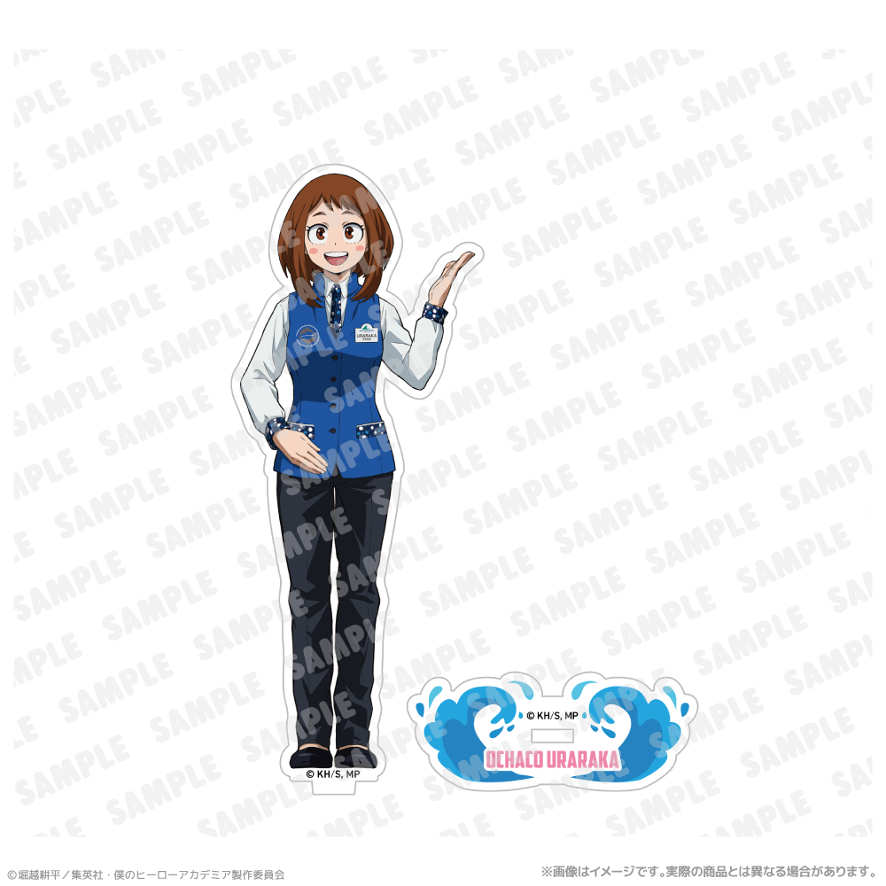 描き下ろしアクリルスタンド_麗日お茶子　海の生きものたちと一緒にPLUS ULTRA