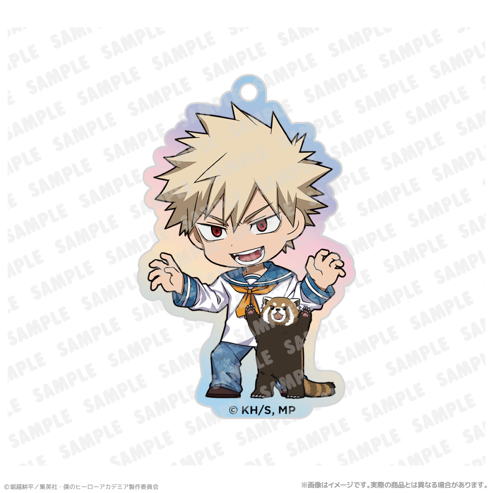 オーロラアクリルキーホルダー_爆豪勝己　海の生きものたちと一緒にPLUS ULTRA