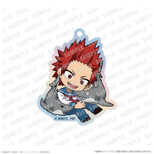 オーロラアクリルキーホルダー_切島鋭児郎　海の生きものたちと一緒にPLUS ULTRA