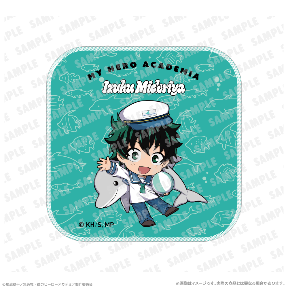 ハンドタオル_緑谷出久　海の生きものたちと一緒にPLUS ULTRA