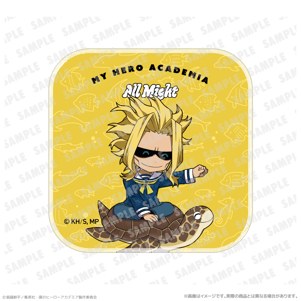 ハンドタオル_オールマイト　海の生きものたちと一緒にPLUS ULTRA