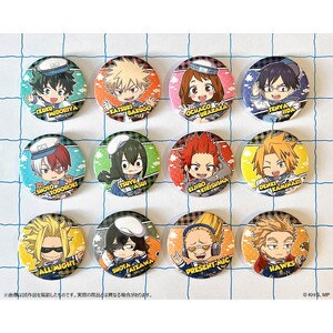 ミニキャラ缶バッジ　海の生きものたちと一緒にPLUS ULTRA