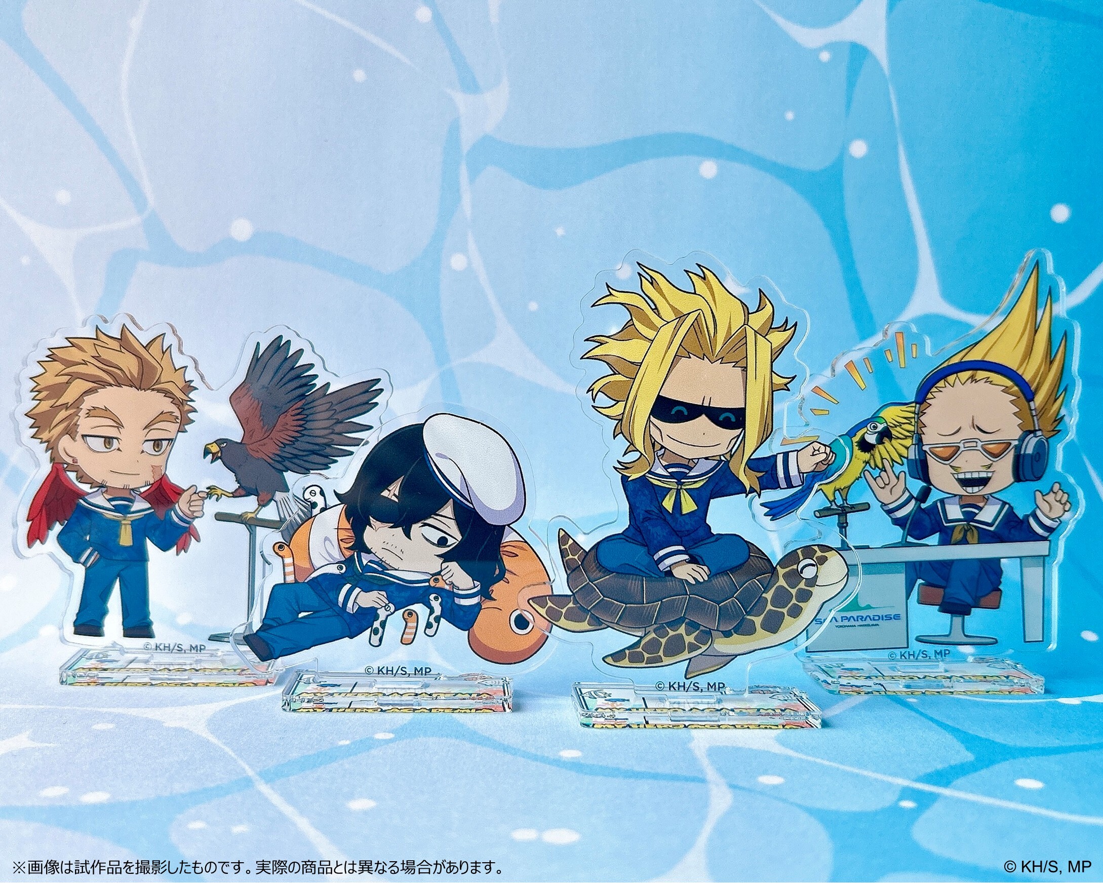 ミニキャラアクリルスタンド_ホークス　海の生きものたちと一緒にPLUS ULTRA