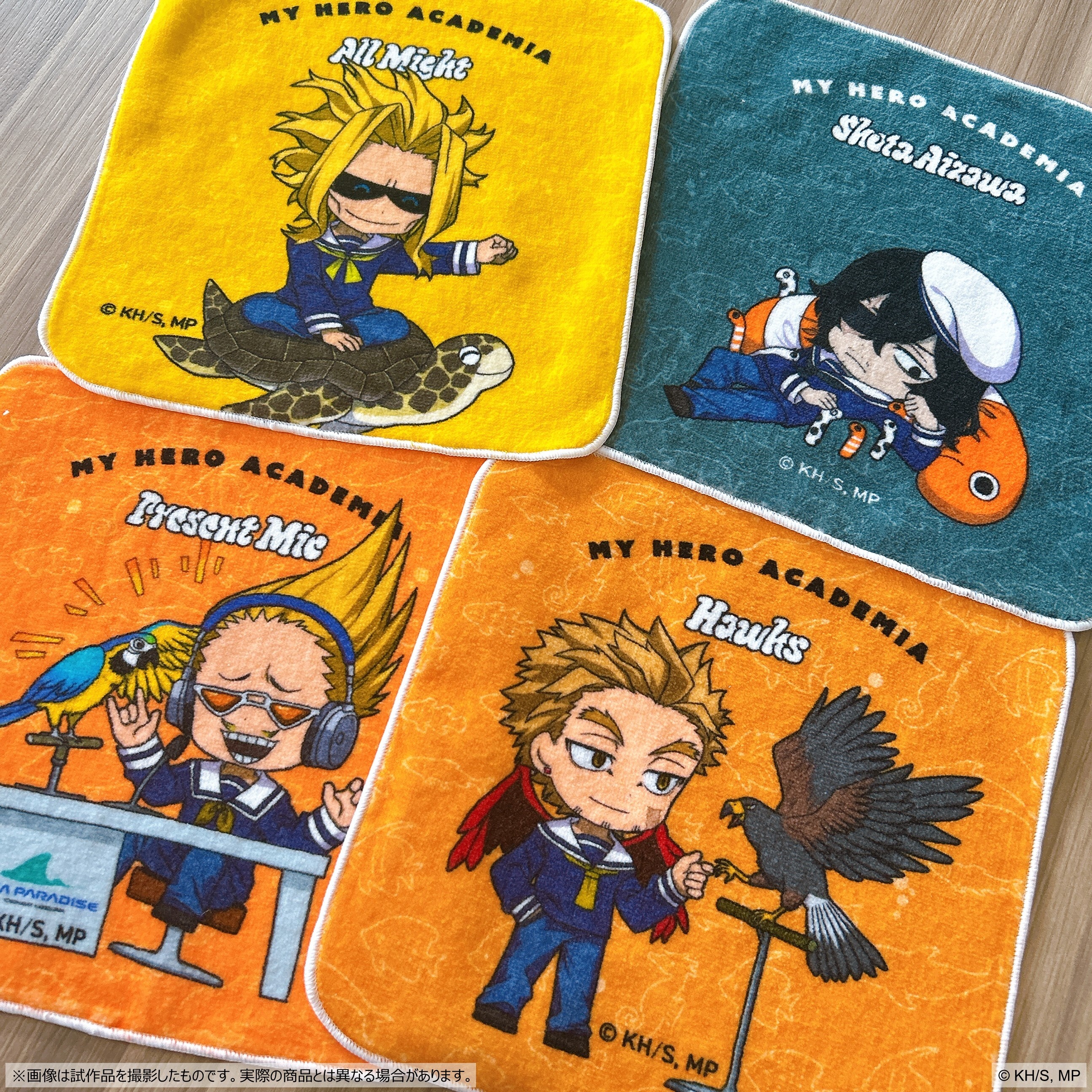 ハンドタオル_プレゼント・マイク　海の生きものたちと一緒にPLUS ULTRA