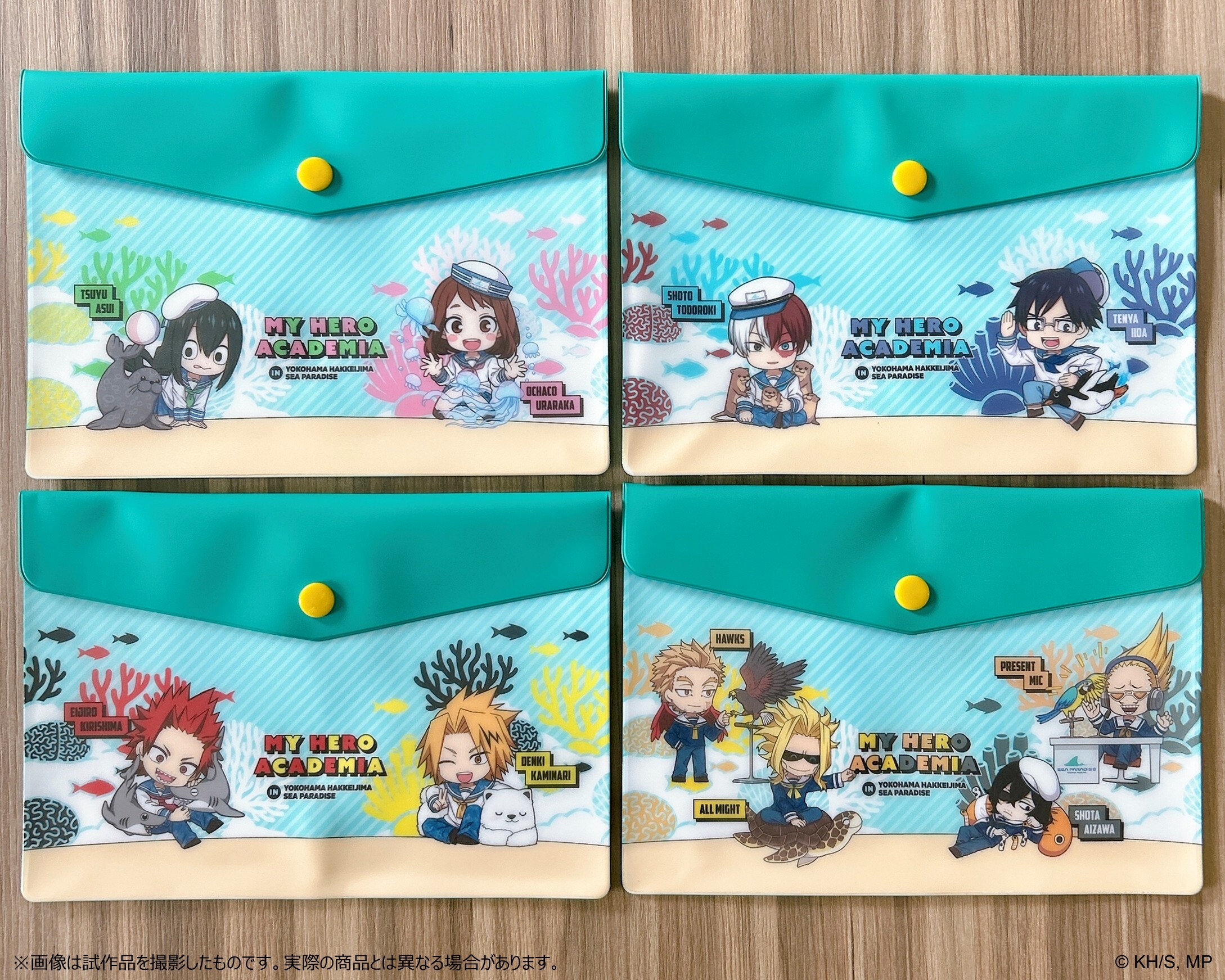 エンベロープケース_麗日お茶子＆蛙吹梅雨　海の生きものたちと一緒にPLUS ULTRA