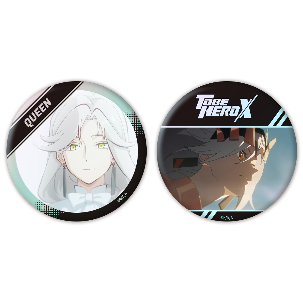 アニメ「TO BE HERO X」オーロラ缶バッジ2個セット クイーン