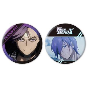 アニメ「TO BE HERO X」オーロラ缶バッジ2個セット 梁龍