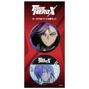アニメ「TO BE HERO X」オーロラ缶バッジ2個セット 梁龍