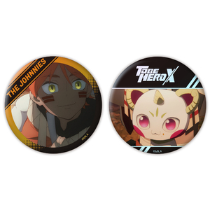 アニメ「TO BE HERO X」オーロラ缶バッジ2個セット リトルジョニー＆ビッグジョニー
