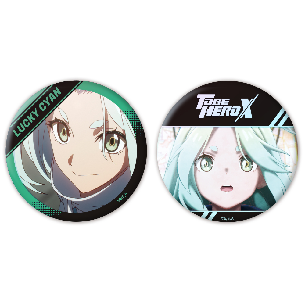 アニメ「TO BE HERO X」オーロラ缶バッジ2個セット ラッキーシアン