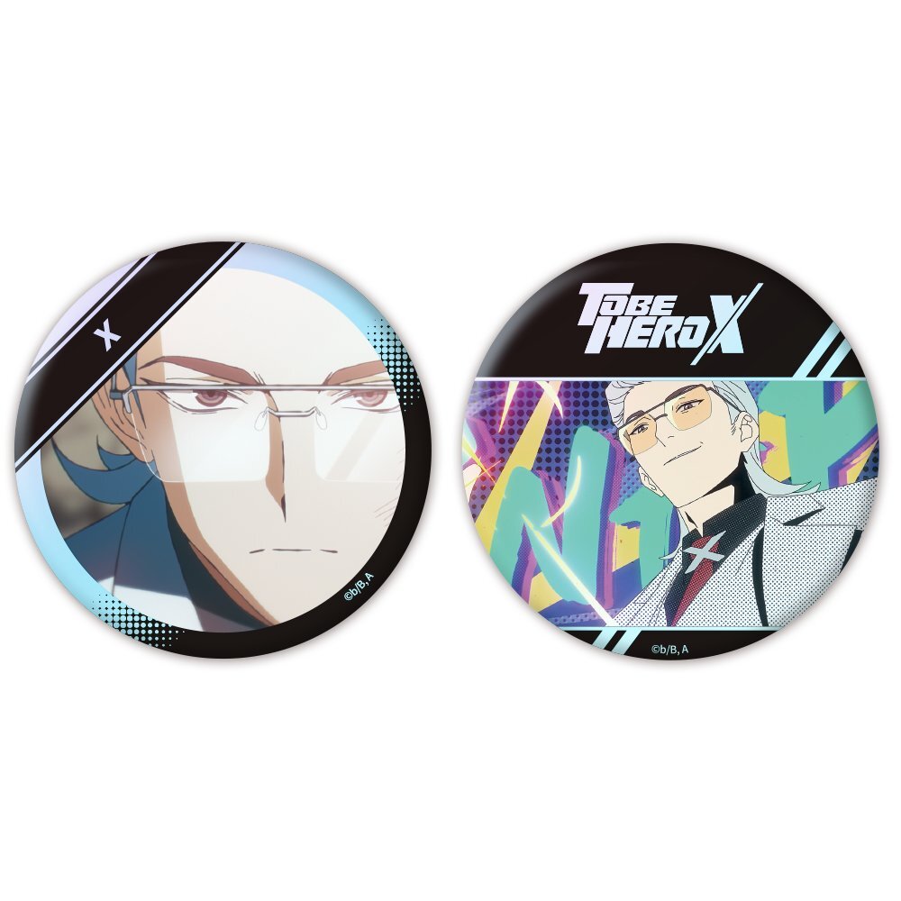 アニメ「TO BE HERO X」オーロラ缶バッジ2個セット X