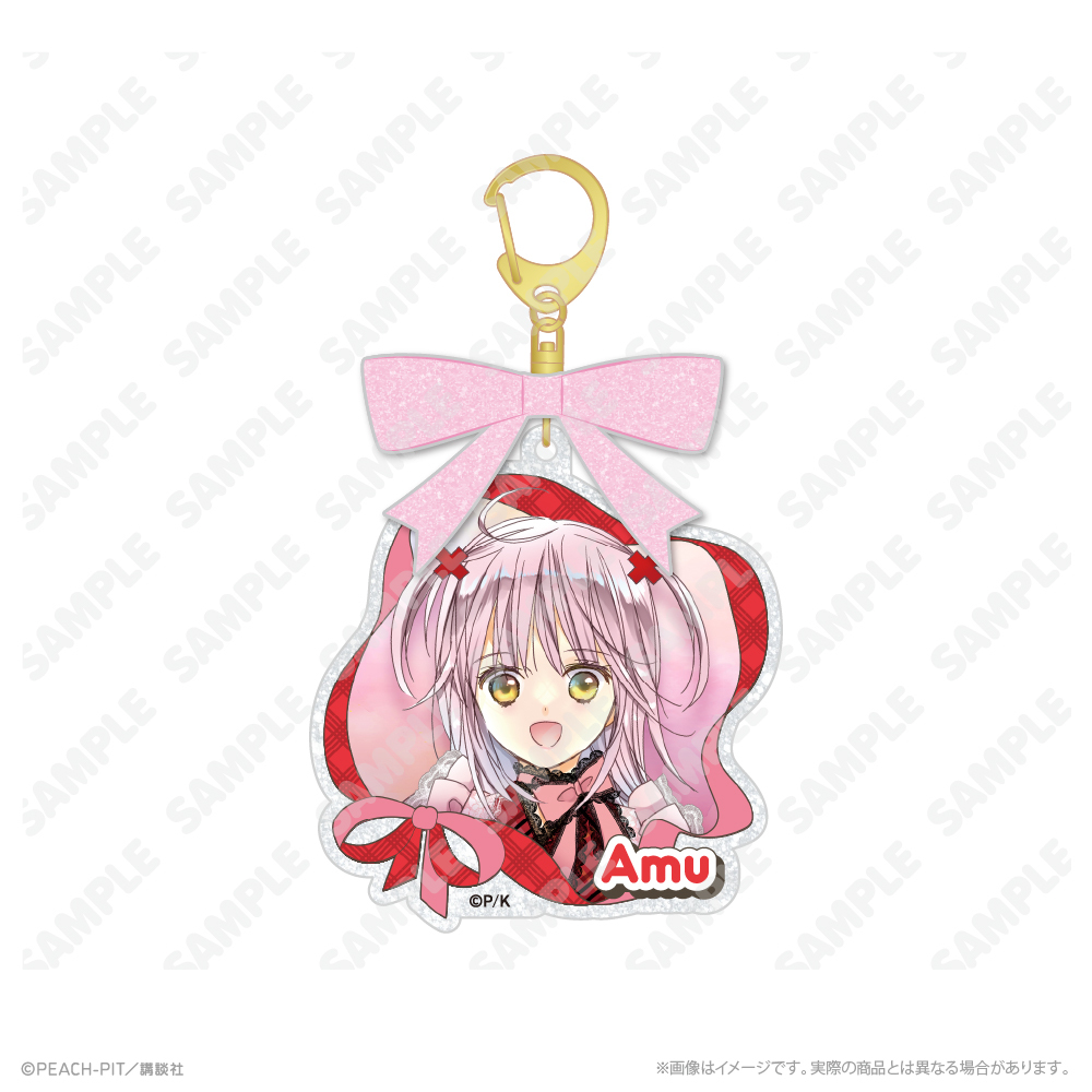 リボン付きアクリルキーホルダー_日奈森あむ 花なり花やしき