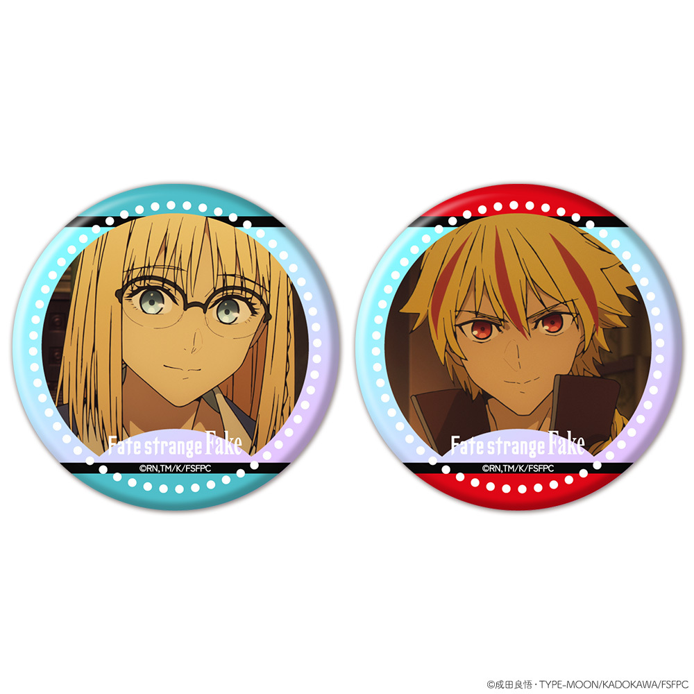 TVアニメ『Fate/strange Fake』オーロラ缶バッジ2個セット　アヤカ・サジョウ＆セイバー