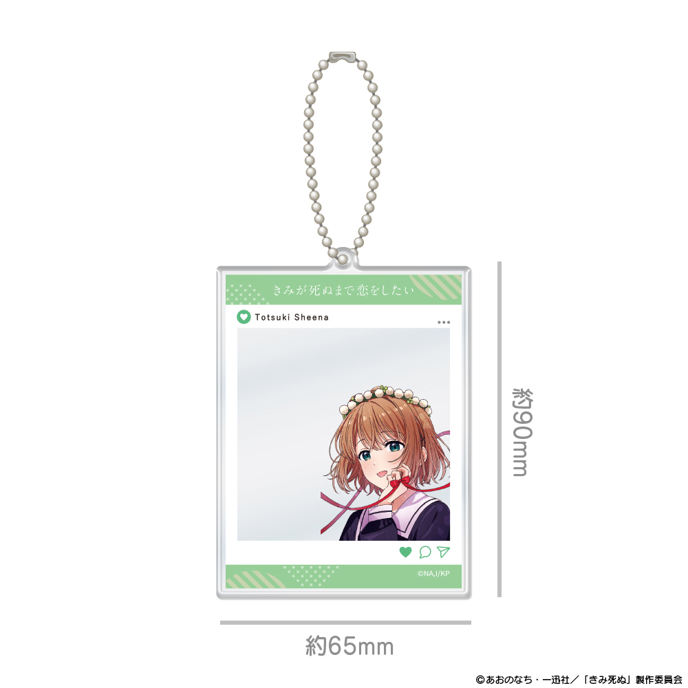 TVアニメ『きみが死ぬまで恋をしたい』SNS風アクリルカードキーホルダー トツキ・シーナ